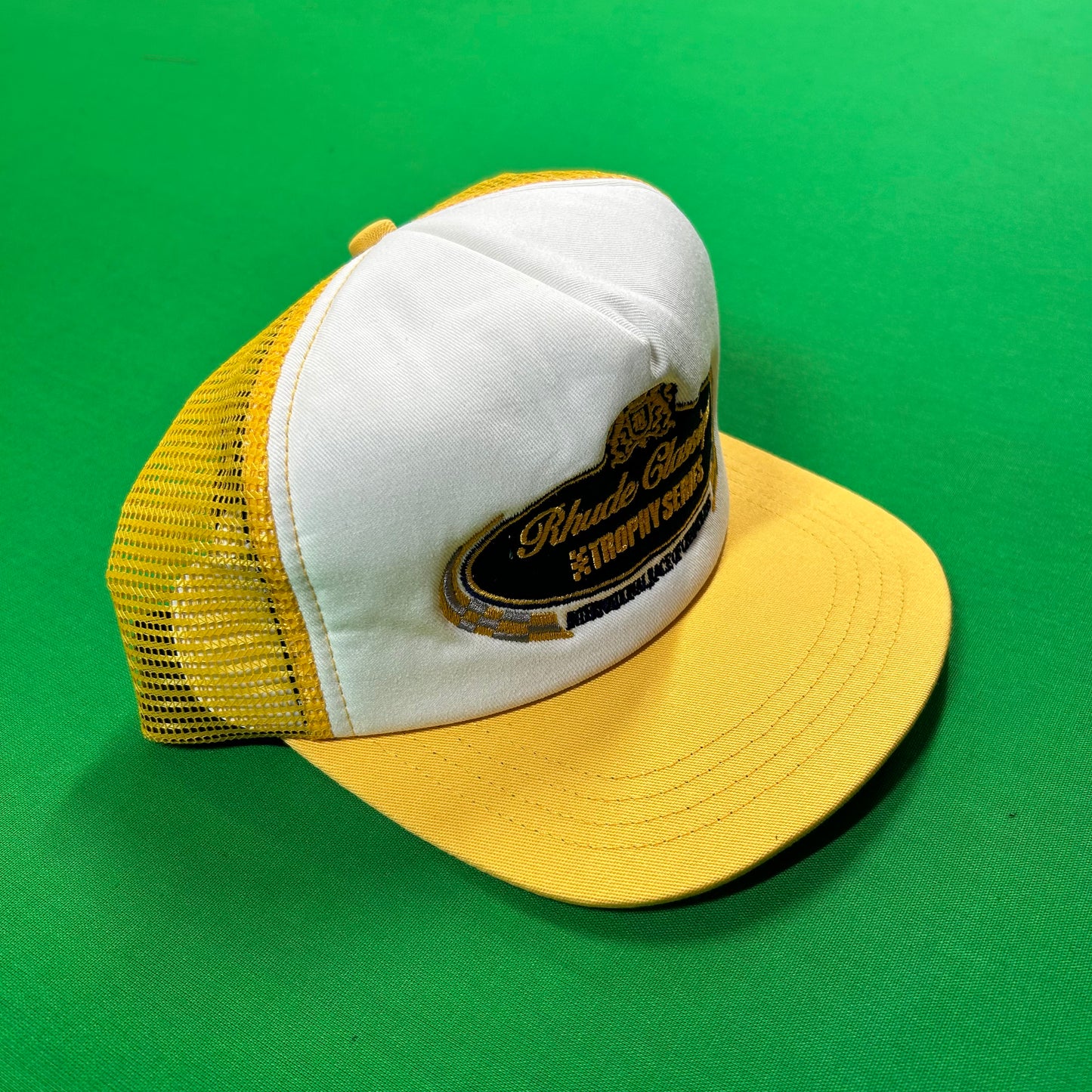 Rhude Trophy Series Foam Hat - Mustard/Creme MSRP $192