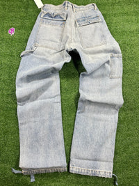 RHUDE Authentic Reza Denim Double Knee Indigo Pants Mens Size Small MSRP:$975.00