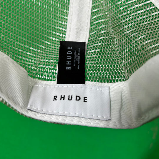 Rhude Triple R Trucker Cap White Red