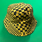 Rhude Checkered Monogram Bucket Hat - Yellow/Black