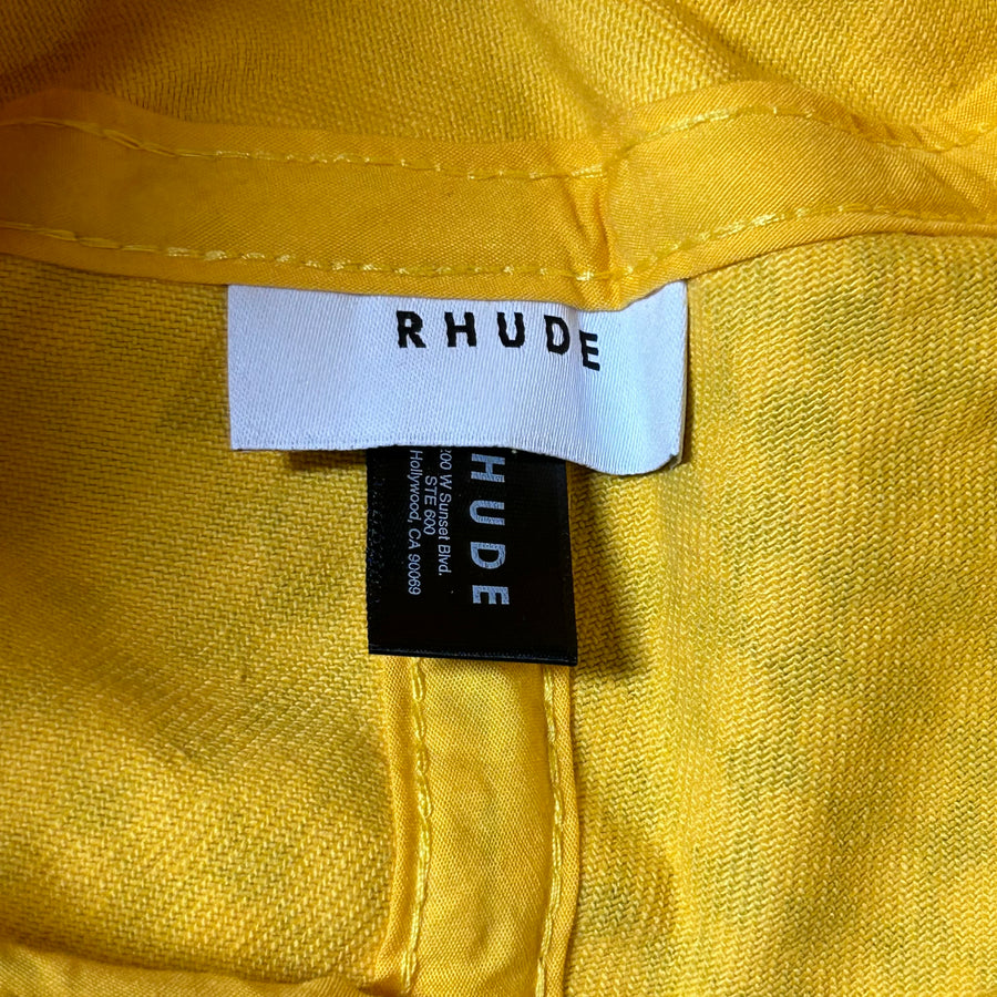 Rhude Checkered Monogram Bucket Hat - Yellow/Black