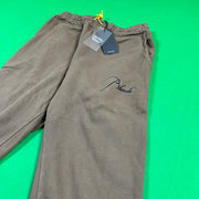 RHUDE Authentic Men's Brown Heavyweight Embroidered Logo Sweatpants MD MSRP: $765
