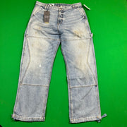 Rhude Reza Denim Double Knee Indigo Pants Mens Size XL MSRP:$975.00