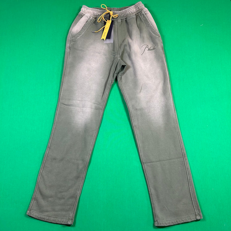 Rhude Men's Sundry Olive Heavyweight Embroidered Logo Sweatpants LG MSRP: $765.00
