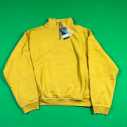RHUDE Authentic Men's Mustard Heavyweight Embroidered Quarter Zip Sweatshirt XS - MSRP: $750