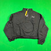 Rhude Men's Black Quarter Zip Heavyweight Embroidered Sweater SM MSRP: $750