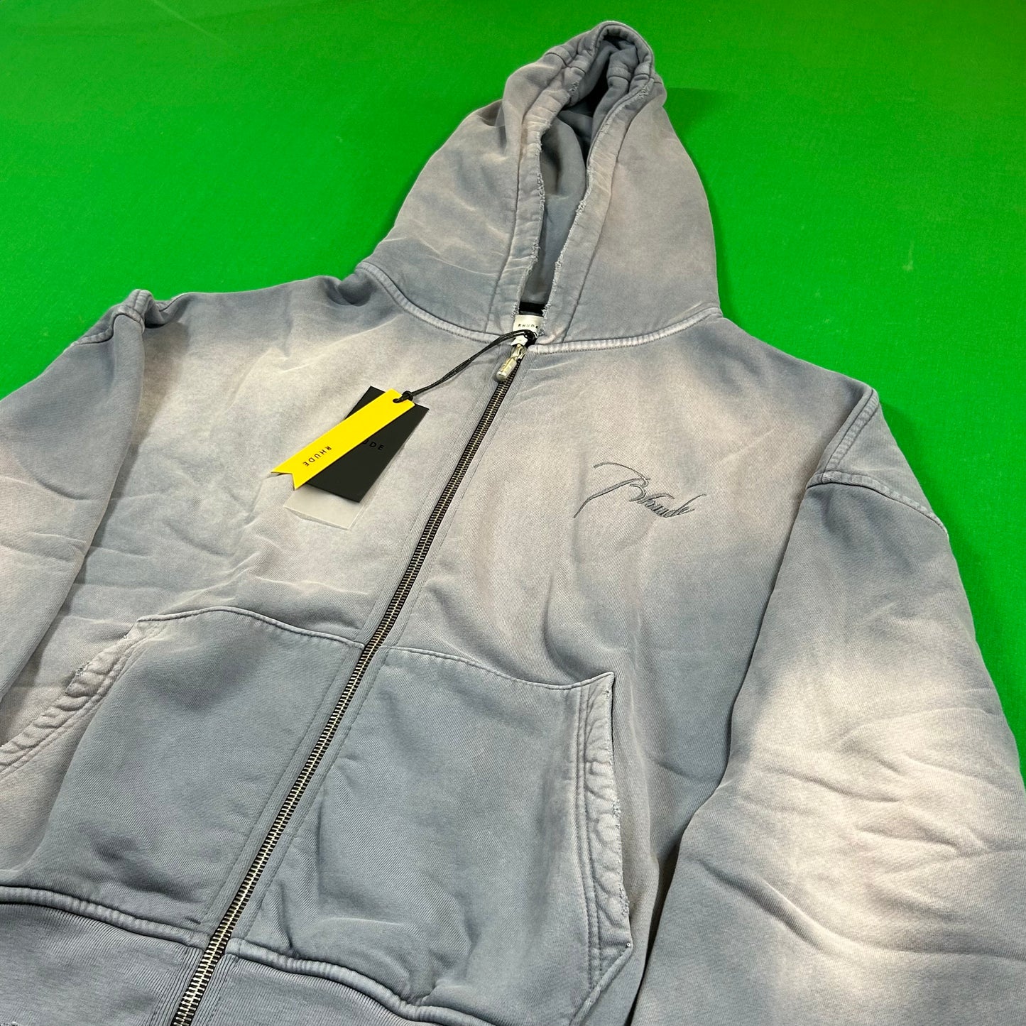 Rhude Zip Up Hoodie 'Sundry Steel'