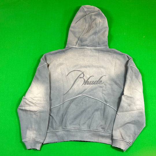 Rhude Zip Up Hoodie 'Sundry Steel'