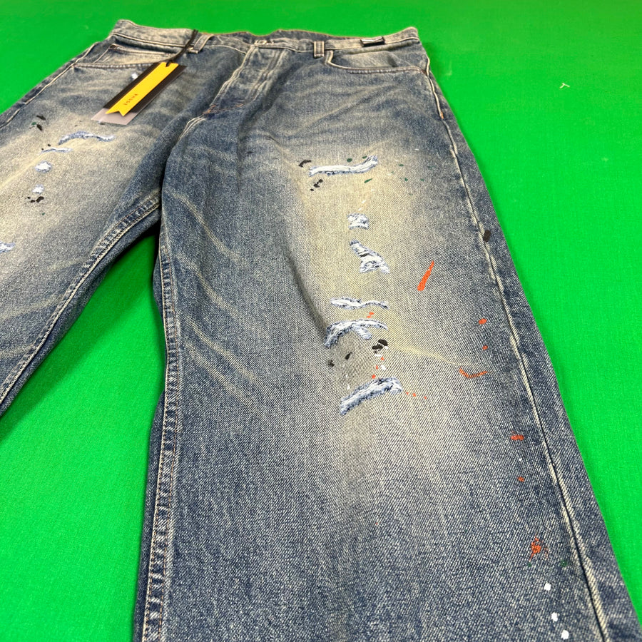 RHUDE Authentic Wide Leg Denim Indigo Jeans Mens Size 30 MSRP:$795.00
