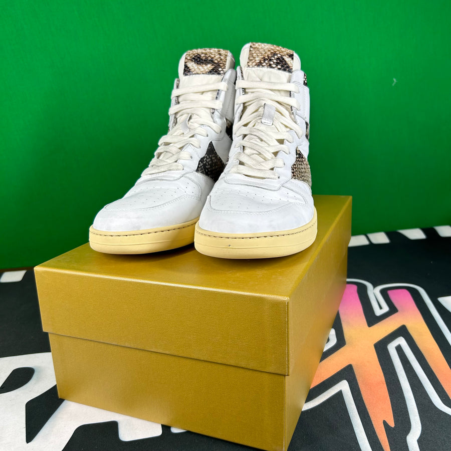 Rhude Rhecess High White Snakeskin Sneaker MSRP:$695.00 Size 11 Mens Shoe