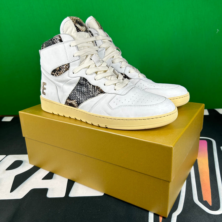 Rhude Rhecess High White Snakeskin Sneaker MSRP:$695.00 Size 11 Mens Shoe