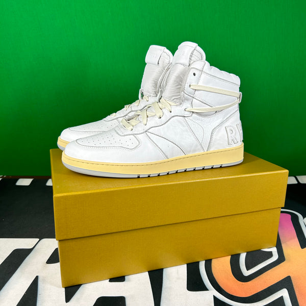 RHUDE Authentic Rhecess Hi Sneaker-White/Grey-MSRP:$685.00 Size 8 Mens Shoe