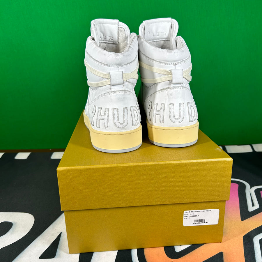 Rhude Rhecess Hi Sneaker-White/Grey-MSRP:$685.00 Size 7 Mens Shoe