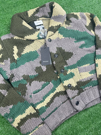 Rhude Heavyweight Knit Men's Camo Cardigan - Size Medium