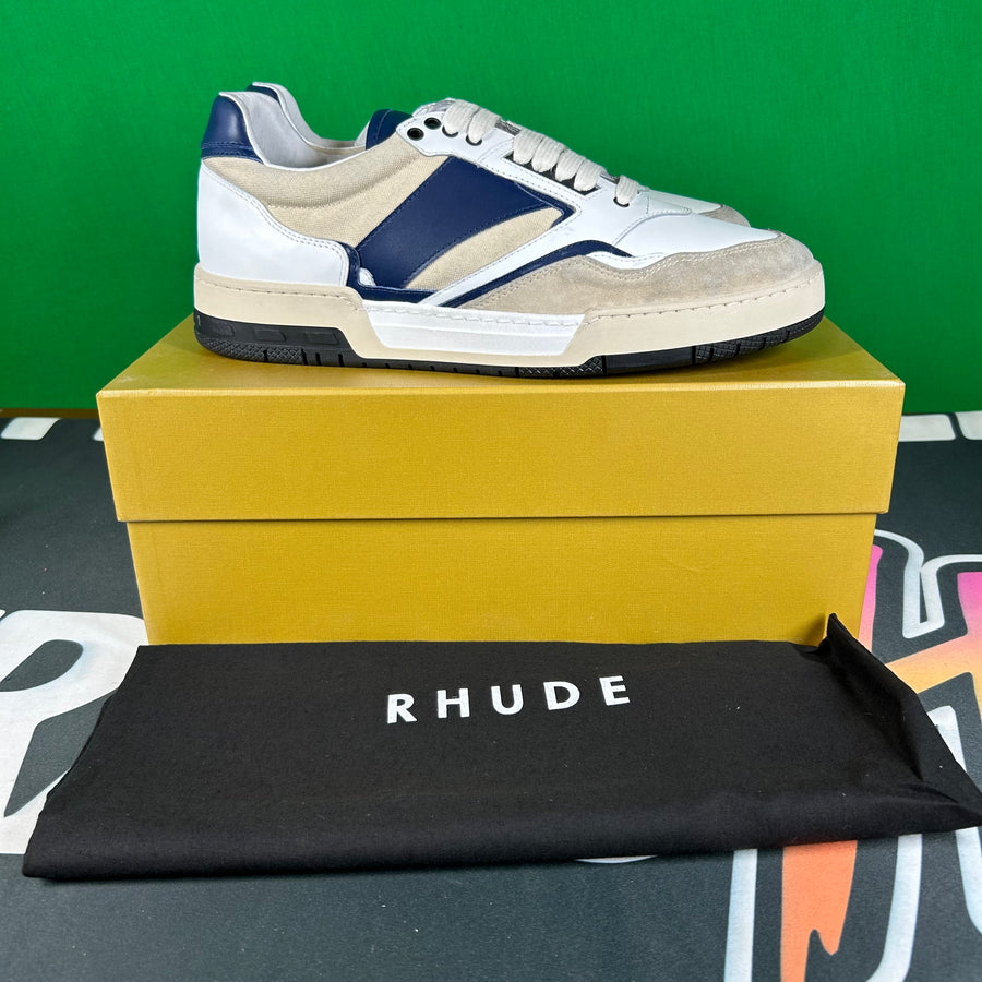 RHUDE Authentic Racing Sneakers White Blue MSRP:$680.00 Size 13 Mens Shoe