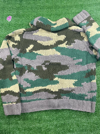 Rhude Heavyweight Knit Men's Camo Cardigan - Size Medium
