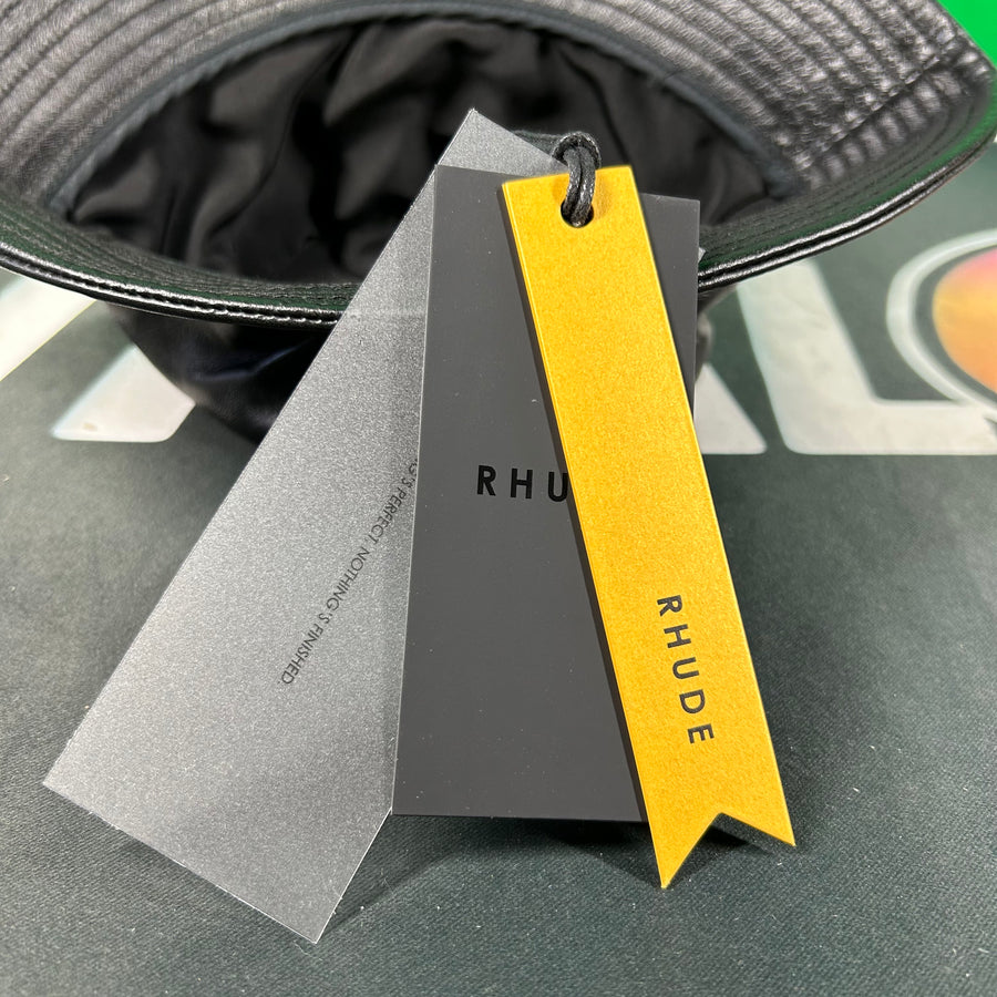 Rhude Leather Bucket Hat - Black MSRP: $750