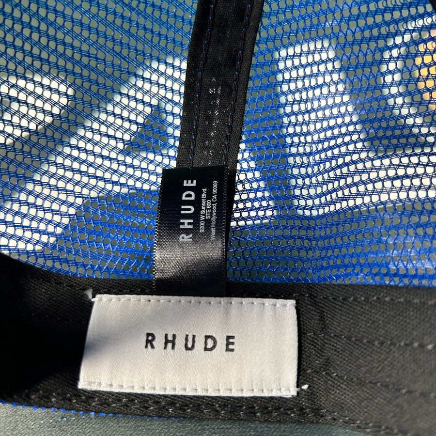 Rhude Racer Trucker Hat -  Navy/Off-White $280