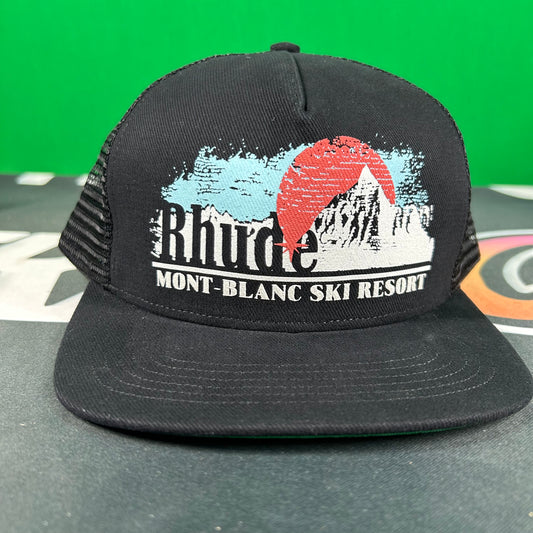 Rhude Mont-Blanc Trucker Hat - Black