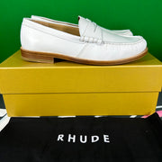 RHUDE Authentic Men's Slip On White Leather Penny Loafer Size 7M MSRP $595