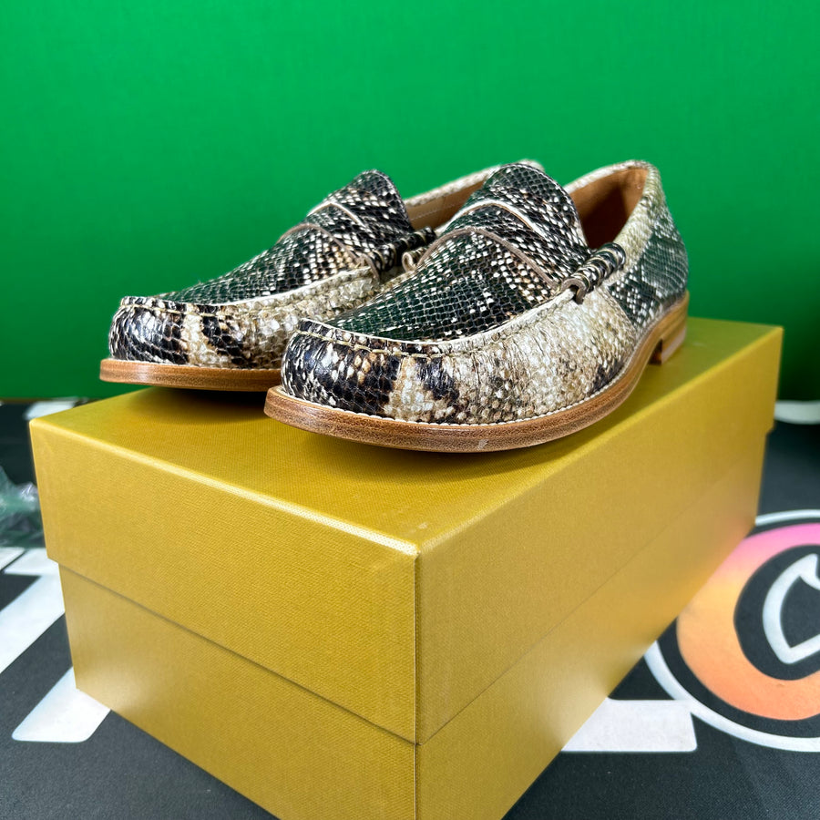 Rhude Men's Slip On Snakeskin Penny Loafer Size 12M MSRP $740