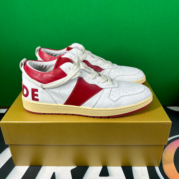RHUDE Authentic Recess Low Sneaker White/Red - MSRP:$680.00 Size 7 Mens