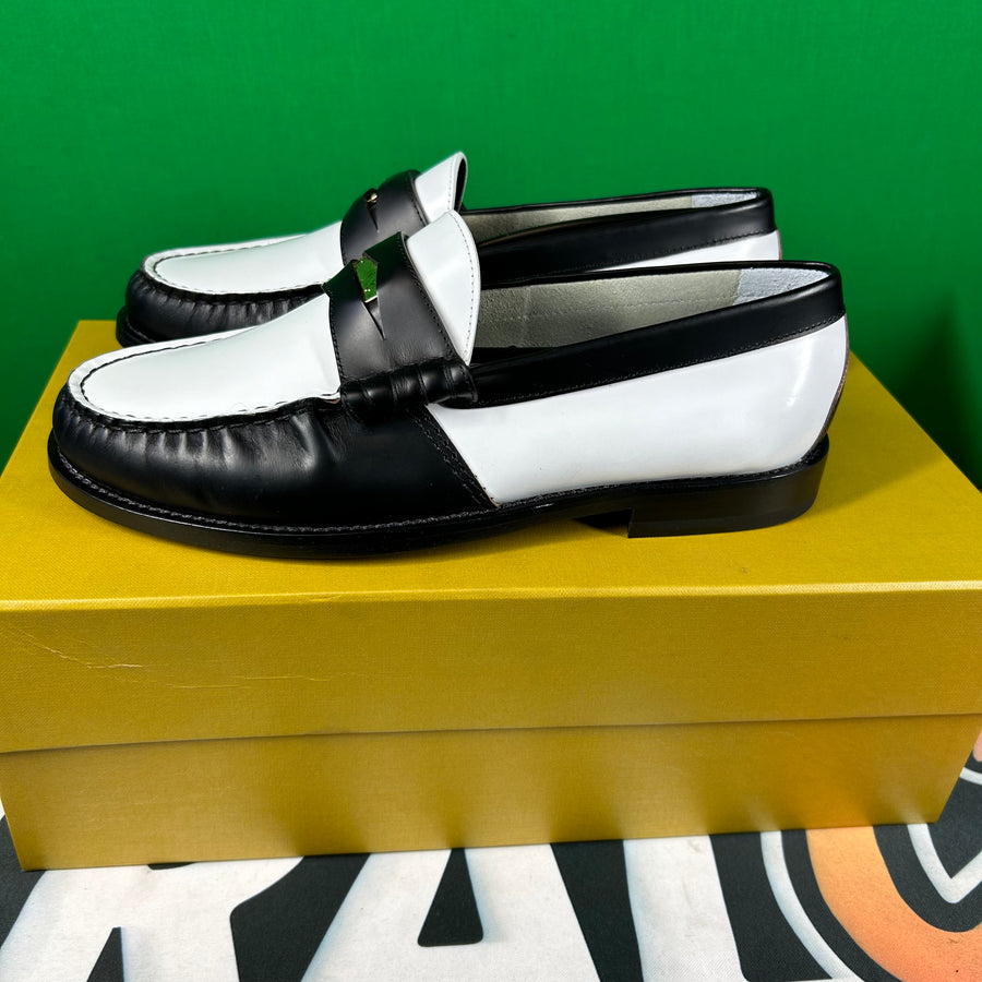 RHUDE Authentic Men's Slip On Loafer Black & White Shoes Size 8M MSRP $595