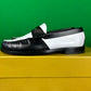 RHUDE Authentic Men's Slip On Loafer Black & White Shoes Size 7M MSRP $595