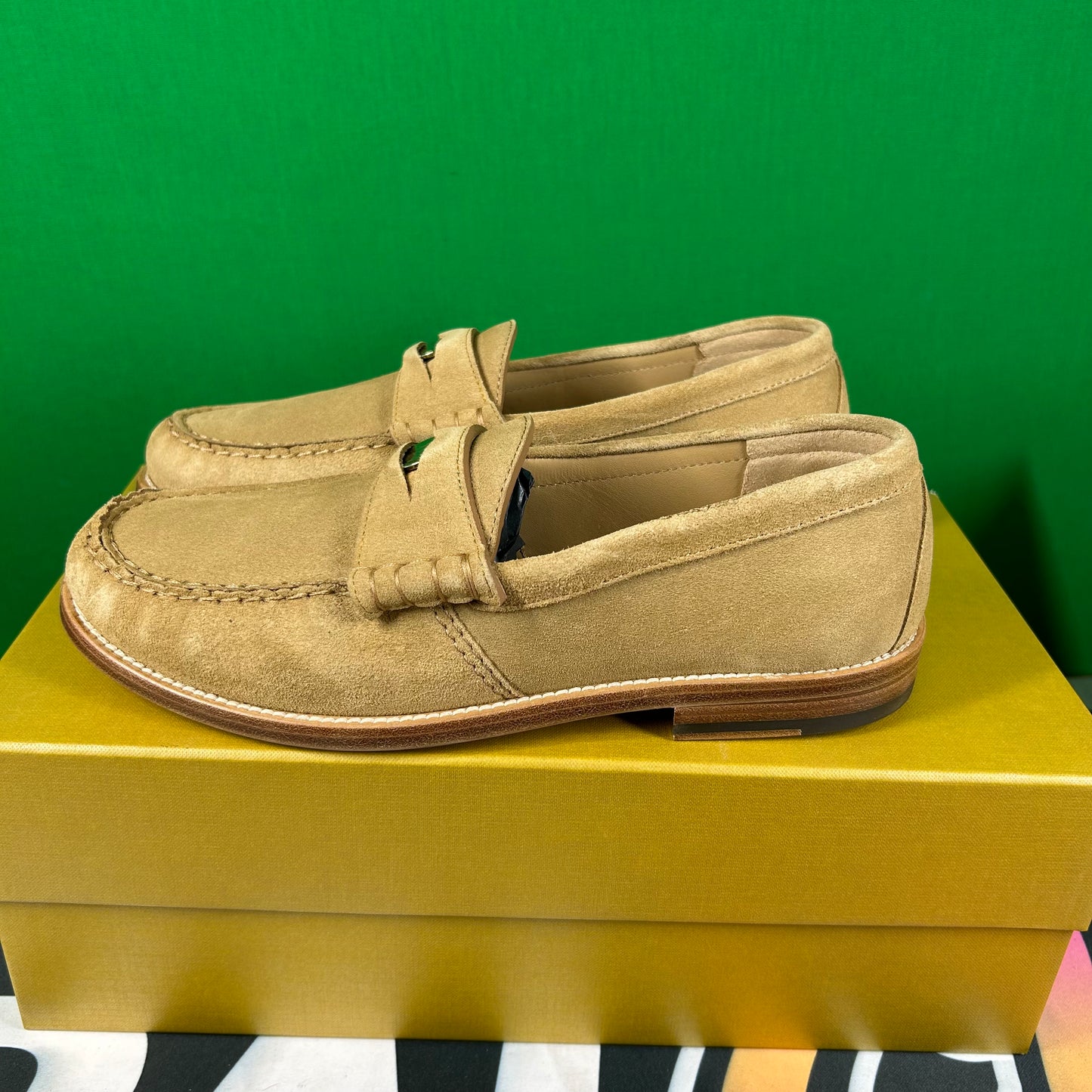 Rhude Suede Tan Slip-On Loafer Shoes