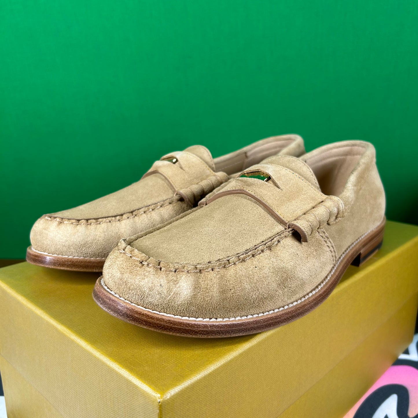Rhude Suede Tan Slip-On Loafer Shoes