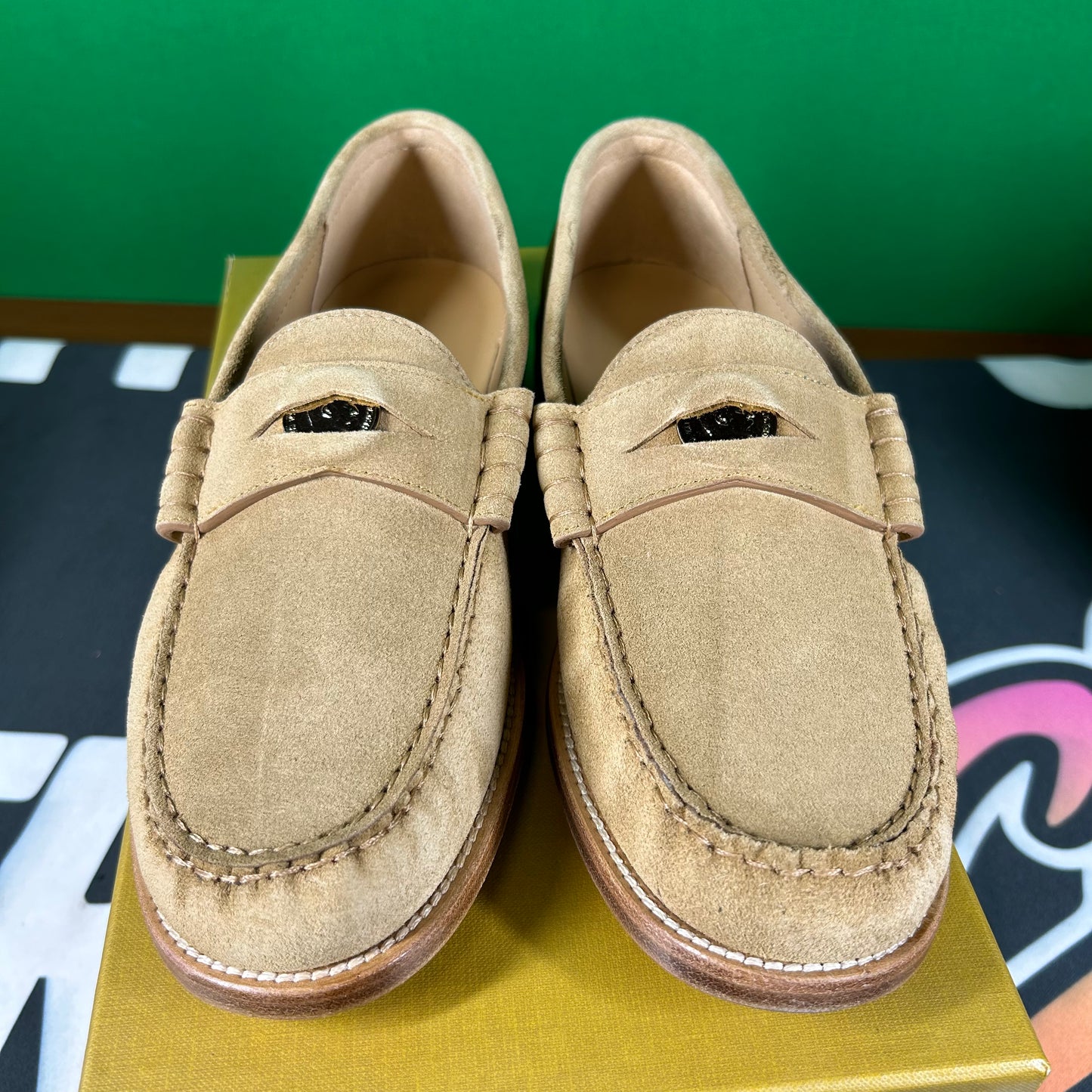 Rhude Suede Tan Slip-On Loafer Shoes