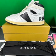 Rhude Rhecess High Sneaker 'White Black' MSRP $685.00 Size 9 Mens Shoe