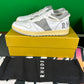 Rhude Rhecess Leather Low-Top Sneaker- White/Grey Size 9 Mens Shoe