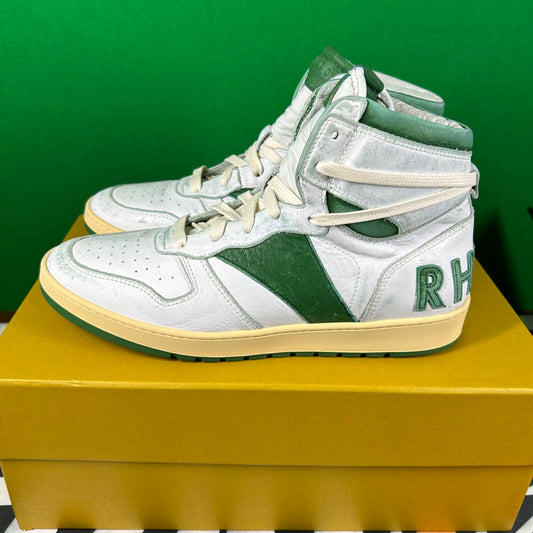 Rhude Rhecess-Hi Sneaker - White/Green MSRP:$685.00 Size 8 Mens Shoe