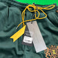 Rhude Crest-Embroided Green Velvet Track Pants MSRP $895