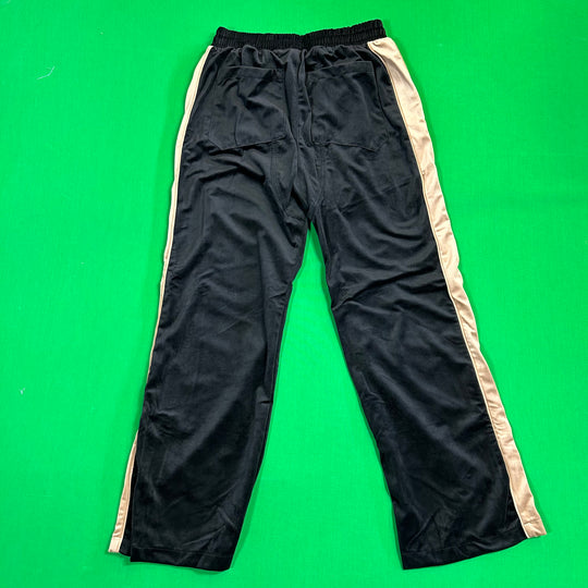 Rhude Crest-Embroided Black Velvet Track Pants $828