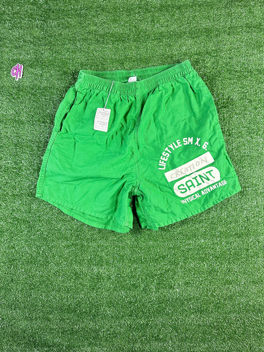 Saint MXXXXXX Green Men's 'Easy Shorts' - Size Medium