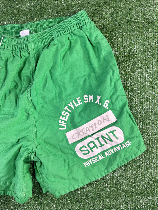 Saint MXXXXXX Green Men's 'Easy Shorts' - Size Medium