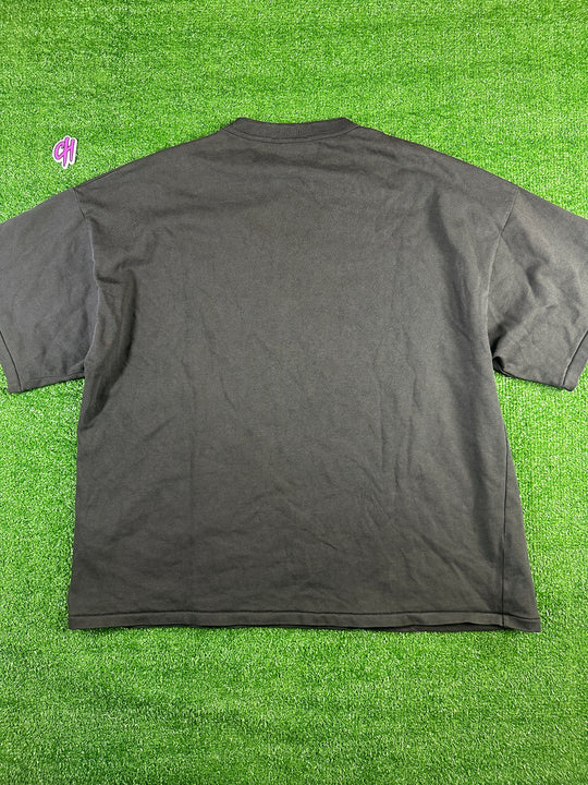 Yeezy Season 5 'Crest Logo' Heavyweight Black S/S T-Shirt - Size Medium