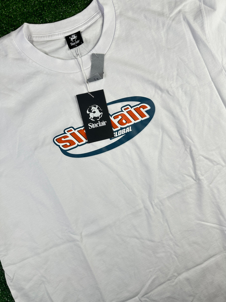 Sinclair 'Global Italics Logo' White Men's S/S T-Shirt - Size XL