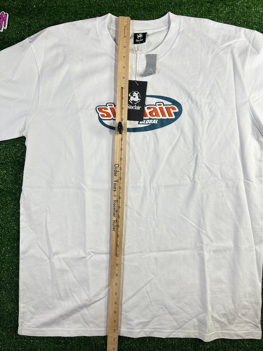 Sinclair 'Global Italics Logo' White Men's S/S T-Shirt - Size XL