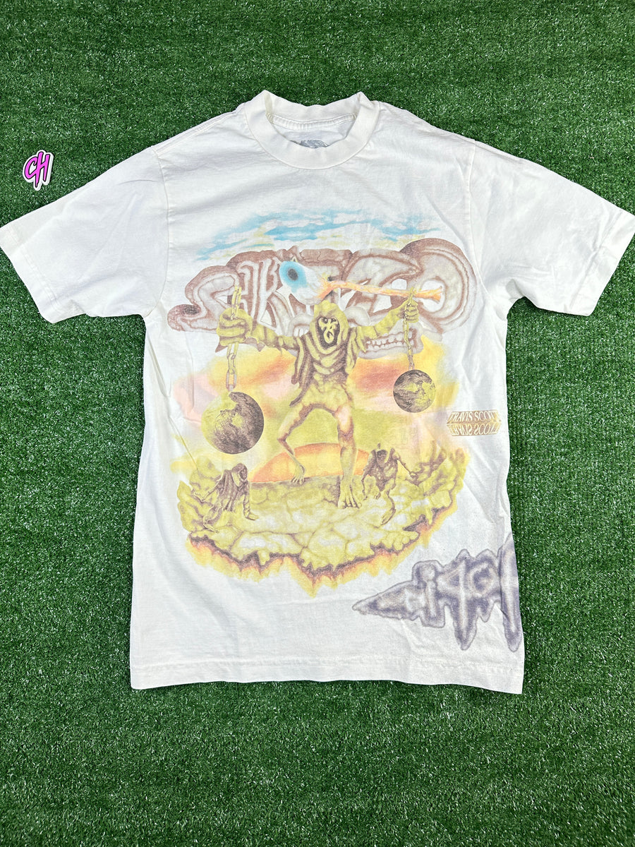 Travis Scott Utopia 'Skitzo' Official Tour White S/S T-Shirt - Size Small