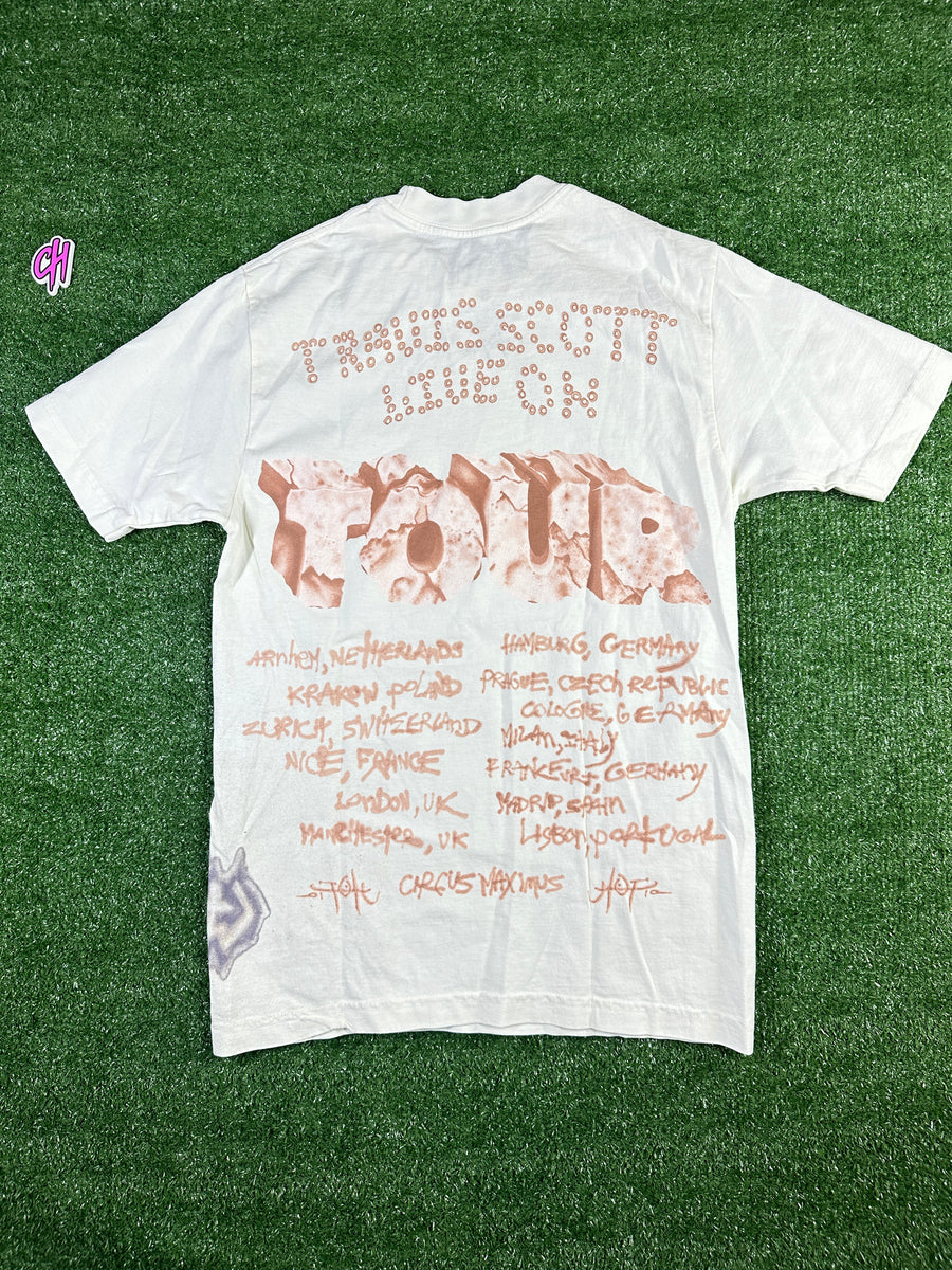 Travis Scott Utopia 'Skitzo' Official Tour White S/S T-Shirt - Size Small