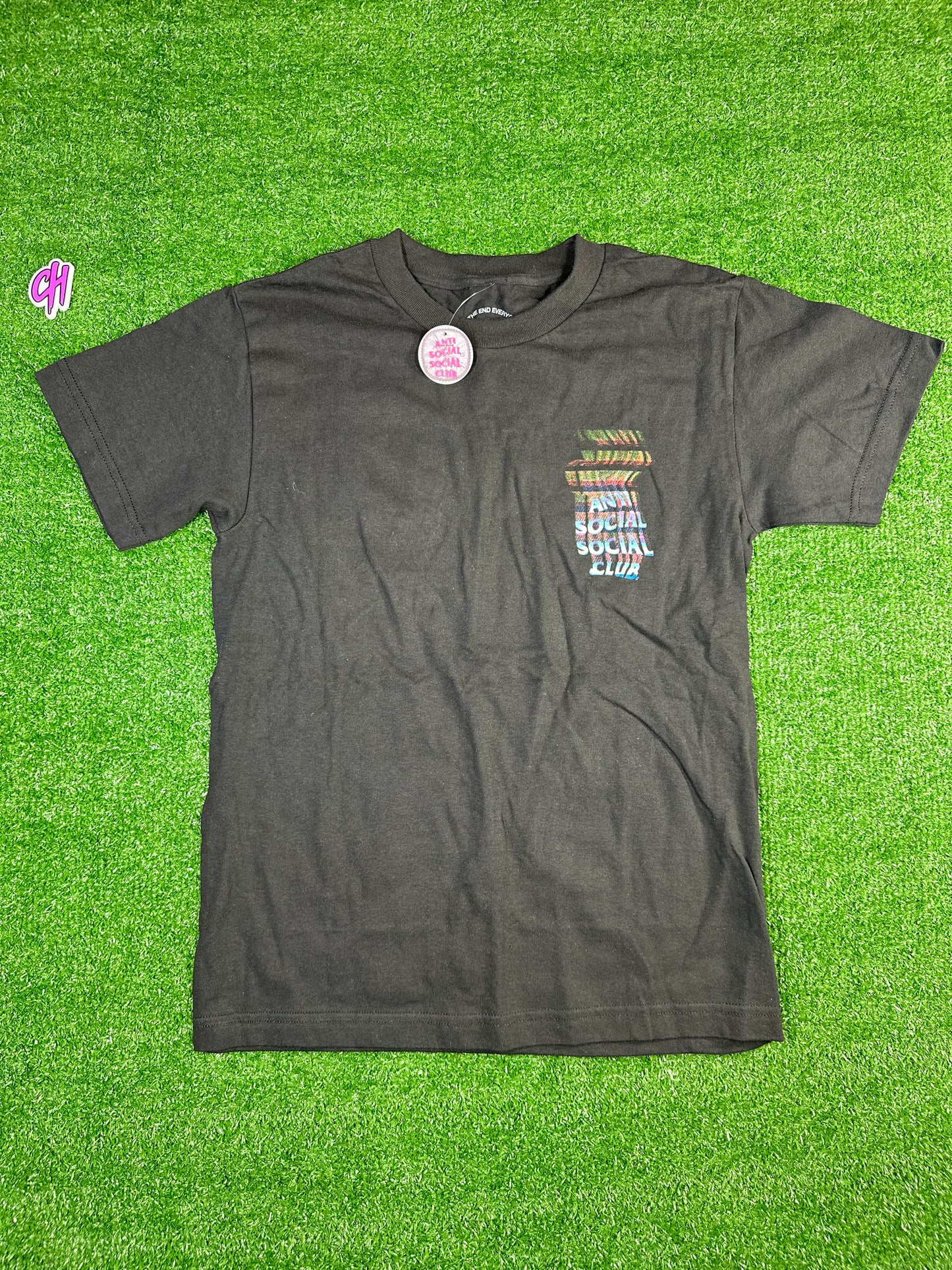 Anti-Social Social Club 'Glitch' SS 22 Black T-Shiit - Size Small