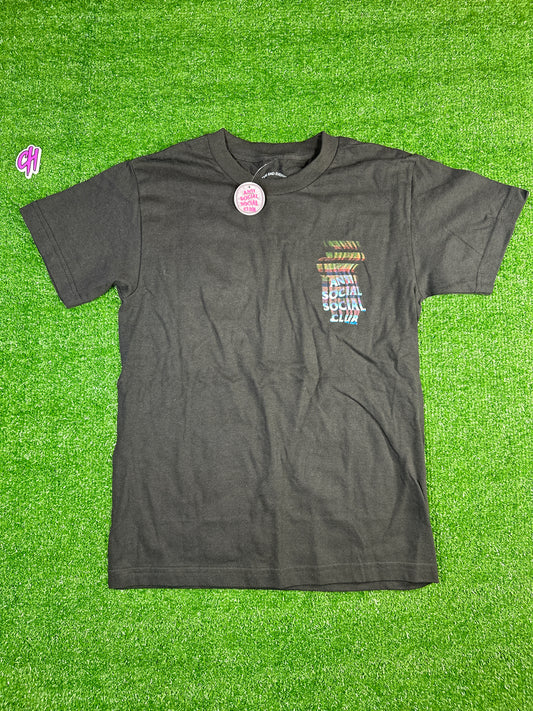 Anti-Social Social Club 'Glitch' SS 22 Black T-Shiit - Size Small