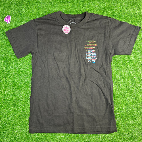 Anti-Social Social Club 'Glitch' SS 22 Black T-Shiit - Size Small