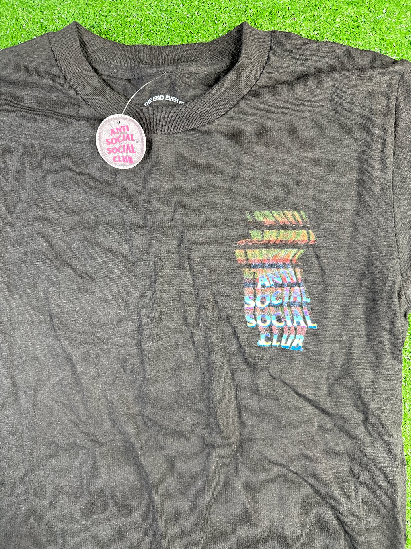 Anti-Social Social Club 'Glitch' SS 22 Black T-Shiit - Size Small