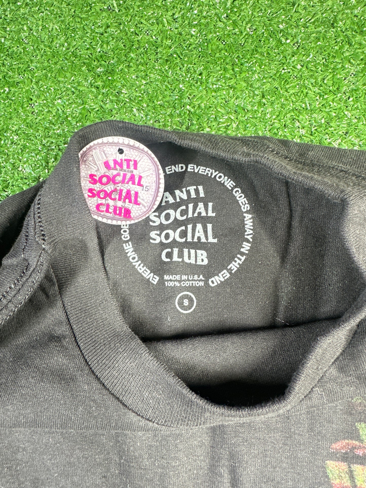 Anti-Social Social Club 'Glitch' SS 22 Black T-Shiit - Size Small