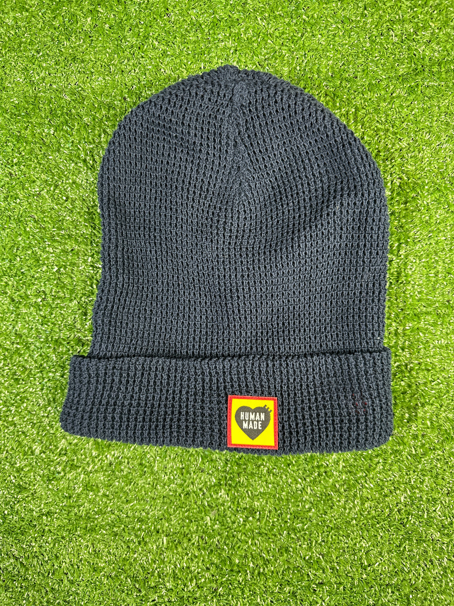 Pharell Human Made Embroidered Heart Navy Beanie - One Size