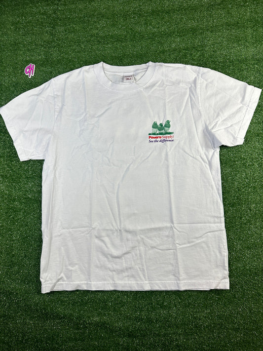 Powers Supply 'Birds' Graphic White T-Shirt - Size XL